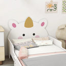White Unicorn Toddler Bed for Kids 3-6 Years - 143 x 74 x 67cm