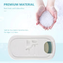 Blue Folding Baby Bath Tub for Toddlers Kids with Non-Slip Pads - Portable & Top Cover - 1-12 Years