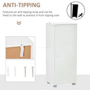 White 3-Tier Metal Louvred Door File Cabinet