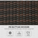 Brown Rattan Garden Chairs Set - Pack of 4