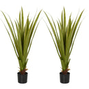 Green Agave Succulent Desk Fake Plants Set of 2, 15x15x90cm