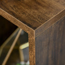 Rustic Brown Industrial Cube Bookshelf for Home Office