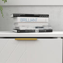 Modern White Storage Cabinet with 3 Drawers