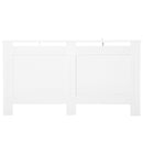 White Wooden Radiator Cover - Modern Home Furniture (Large)
