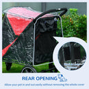 Black Dog Pram Rain Cover with Rear Entry