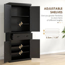 Black Freestanding Kitchen Storage Cabinet
