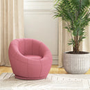 Modern Pink Swivel Armchair for Living Room, Bedroom, Home Office