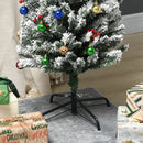 6ft Pre-lit Flocked Christmas Tree with Warm White LEDs, Berries, Pine Cones - Green