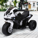Black Electric Kids Ride-On Motorbike with Headlights and Music, 6V