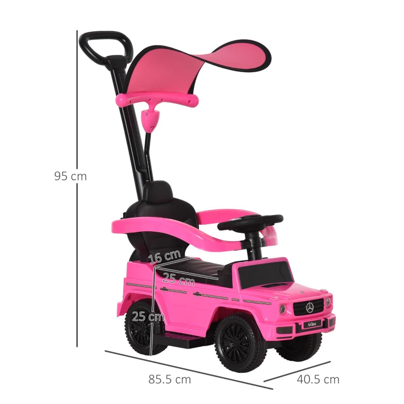 Pink Toddler Ride-On Push Car Walker Stroller