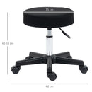 Black Hydraulic Swivel Salon Stool with 3 Seat Covers