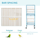 Large Light Blue Bird Cage with Stand and Wheels