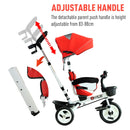 Red 4-in-1 Kids Tricycle Stroller with Canopy