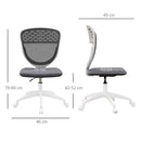 Grey Mesh Office Chair with Swivel Wheels