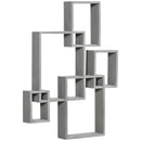 Grey Interlocking Cube Wall Shelves - Display Shelf for Living Room, Bedroom