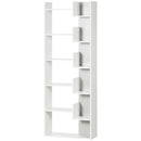 White 6-Tier Freestanding Bookshelf with 11 Open Shelves