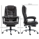 Brown High Back Executive Office Chair with Footrest