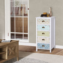 Modern Grey 5-Drawer Side Storage Chest