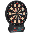Electronic Hanging Dartboard Set - LED Score Display - 27 Games - 202 Variations - 12 Soft Tip Darts - Black