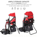 Red Baby Hiking Backpack Carrier with Hip Seat & Rain Cover