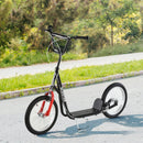 Black Kids Kick Scooter with Adjustable Height, Anti-Slip Deck, Dual Brakes, Rubber Tyres - Ages 5+