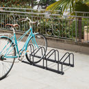 Black Bike Parking Rack - Wall or Floor Mount Bicycle Storage (4 Racks)