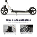 Blue Folding Kick Scooter with Adjustable Height and Dual Brake