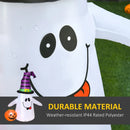 1.2m Halloween Witch Ghost Inflatable Decoration with LED Lights - Weather-Resistant
