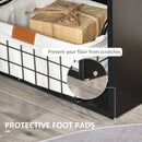 Black 120cm Computer Desk with Bookshelf and 6 Shelves