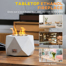 Grey Concrete Tabletop Fire Bowl - Indoor Alcohol Fueled Mini Fire Pit