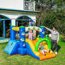 Alien-Style Kids Inflatable Bounce House Set - Green