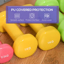 6kg Black Dumbbell Set for Home Gym Workouts - Men and Women Fitness Weight Set