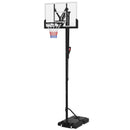 Adjustable 6-Level Freestanding Basketball Hoop - Black