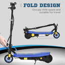 Blue Foldable Electric Scooter with LED Headlight for Ages 7-14