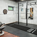 Rubber Dart Mat for Home and Club Use - 4 Throwing Distances - Black