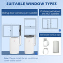 Portable 14,000 BTU Air Conditioner with Mounting Kit - White