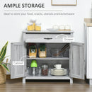 Grey Farmhouse Sideboard Storage Cabinet for Living Room