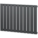 Grey Vertical Designer Radiator, 830 x 600 mm Water-filled Heater for Home