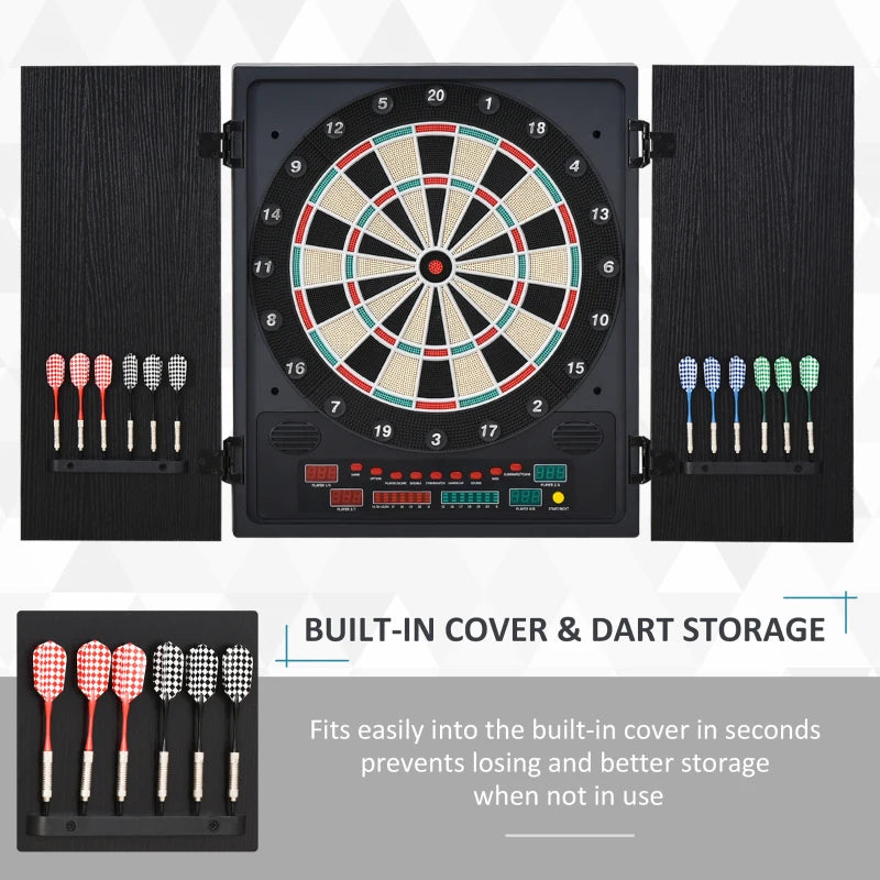 Electronic Dartboard Set with LED Display and 12 Soft Tip Darts - Multi-Game Options