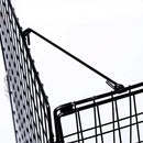 Black Extendable Freestanding Fire Screen Guard, Folding Fireplace Cover, 81.5-160cm