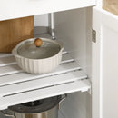 White Kitchen Trolley Cart with Wine Rack and Storage