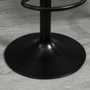 Grey Microfiber Cloth Swivel Bar Stool Set of 2, Adjustable Height Armless Chairs