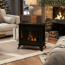 Black Ethanol Fireplace Stove with Stainless Steel Flame Snuffer