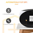 White Electric Fireplace Heater with Realistic Flame Effect