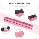 Pink Suede Upholstered Wooden Folding Balance Beam