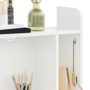 White Wall Mounted Drop Leaf Laptop Desk with Storage Compartments