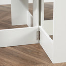 White Folding Drop Leaf Dining Table for Small Spaces