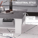 Vintage Industrial 2-Tier Square Coffee Table with Storage Shelf - Indoor Living Room