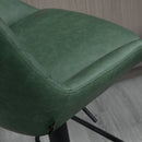 Green Retro Adjustable Bar Stools Set of 2 with Swivel Seat