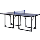 6ft Blue Folding Ping Pong Table with Net - Indoor/Outdoor Multi-Use